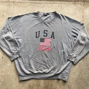 VTG Polo Ralph Lauren USA Flag Sweatshirt